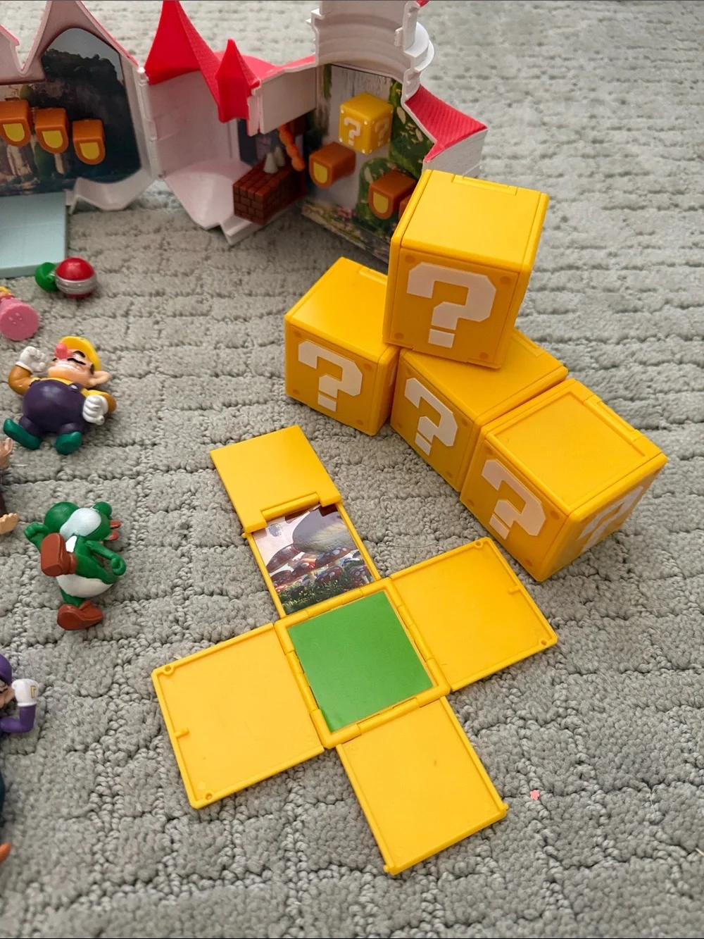 Super Mario Kids Toy Playset with Yellow Question Blocks and Peach Castle